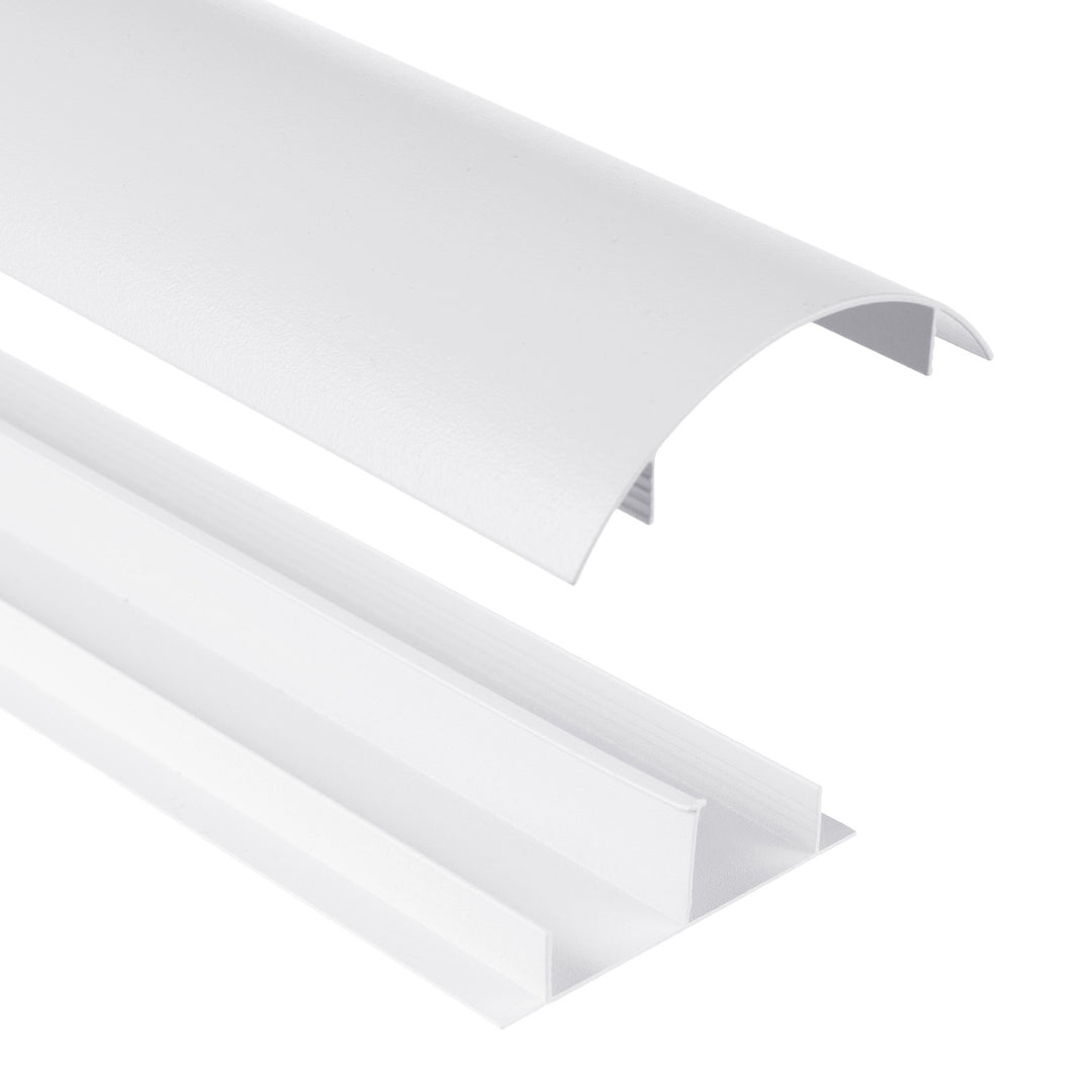 Aluminiowa listwa maskująca do kabli Maclean, 62x20x750mm, biała, MC-814 W