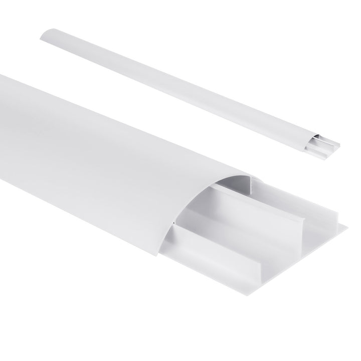 Aluminiowa listwa maskująca do kabli Maclean, 62x20x750mm, biała, MC-814 W