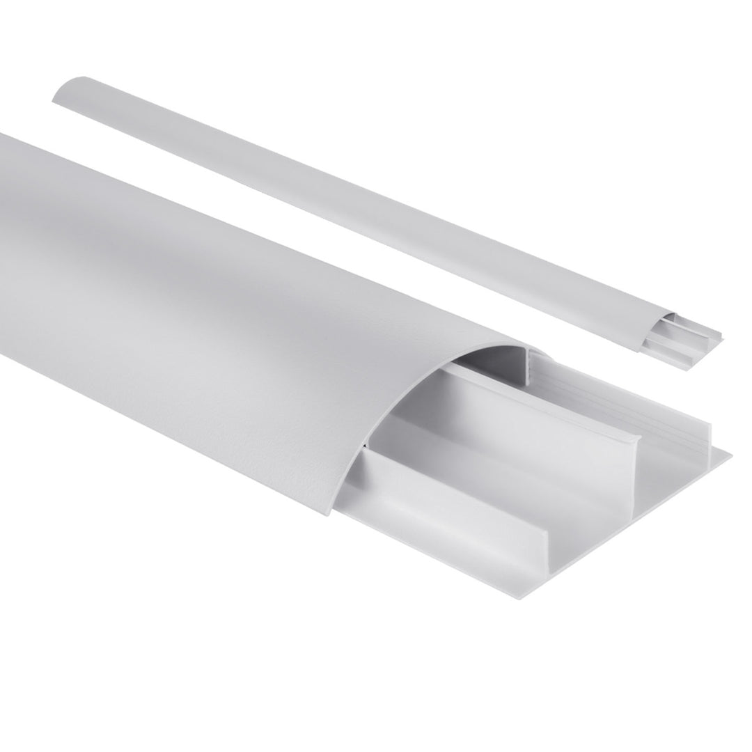 Aluminiowa listwa maskująca do kabli Maclean, 62x20x750mm, srebrna, MC-814 S