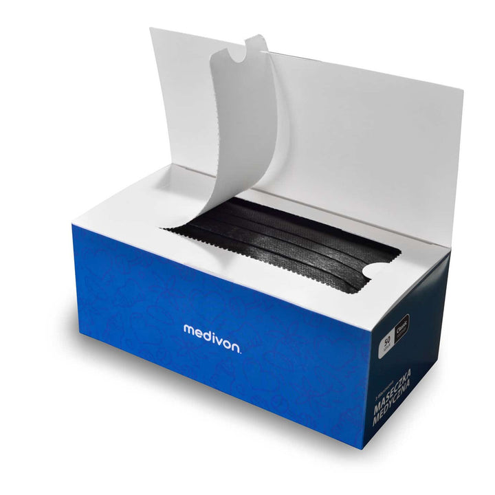 Maseczka medyczna ochronna chirurgiczna antywirusowa Medivon MDV-4430 typ II, 3 warstwowa, 50 szt