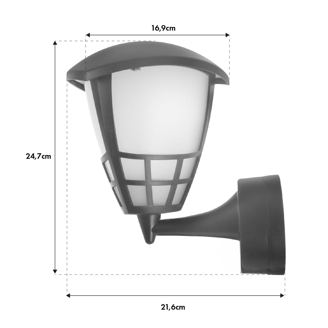 Kinkiet 1xE27 Maclean, max. obciążenie 60W, IP65, kolor szary, MCE519 GR + Żarówka filamentowa LED E27, 6W 230V Maclean Energy MCE267 WW ciepła biała 3000K 720lm retro edison ozdobna