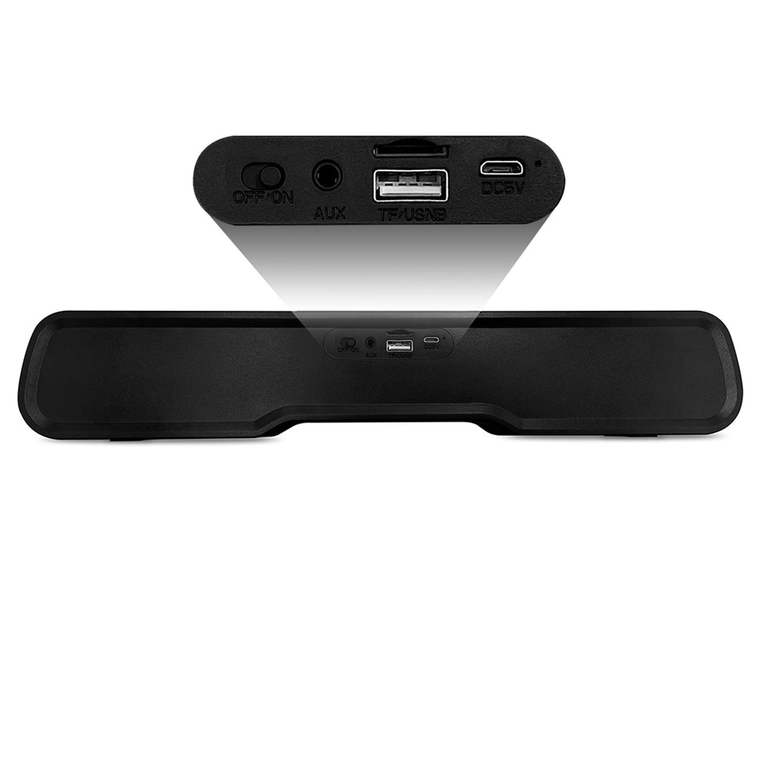 Przenośny głośnik Bluetooth typu soundbar, multikolorowe podświetlenie RGB, RMS 10W, PMPO 450W, radio FM, MP3. AUX, wbudowany akumulator, Media-Tech PHANTOM BT