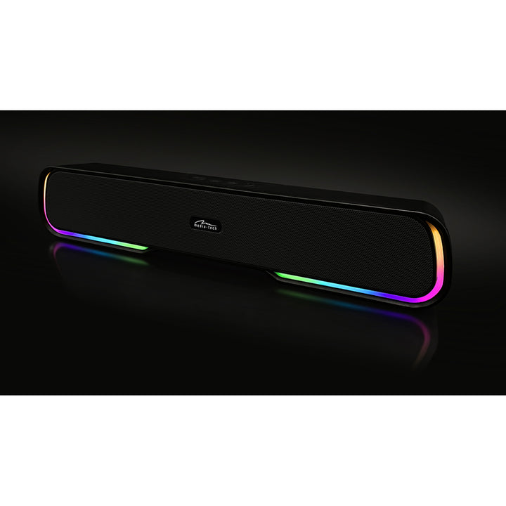 Przenośny głośnik Bluetooth typu soundbar, multikolorowe podświetlenie RGB, RMS 10W, PMPO 450W, radio FM, MP3. AUX, wbudowany akumulator, Media-Tech PHANTOM BT