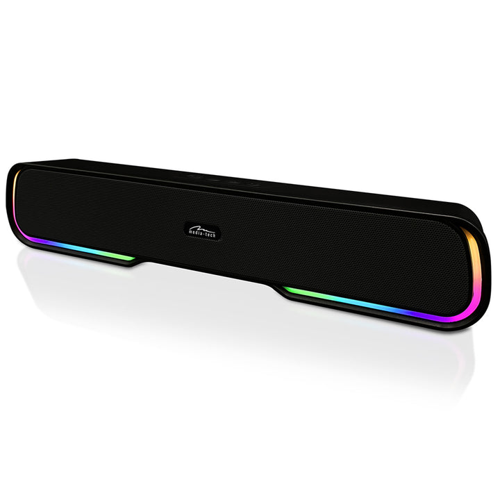 Przenośny głośnik Bluetooth typu soundbar, multikolorowe podświetlenie RGB, RMS 10W, PMPO 450W, radio FM, MP3. AUX, wbudowany akumulator, Media-Tech PHANTOM BT