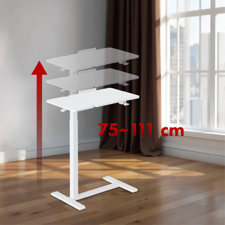 Mobilne biurko/stand na laptop Maclean, białe, regulacja wysokości 76-109cm, max. 30kg , MC-120 W