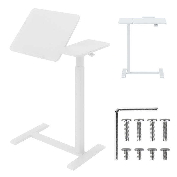 Mobilne biurko/stand na laptop Maclean, białe, regulacja wysokości 76-109cm, max. 30kg , MC-120 W