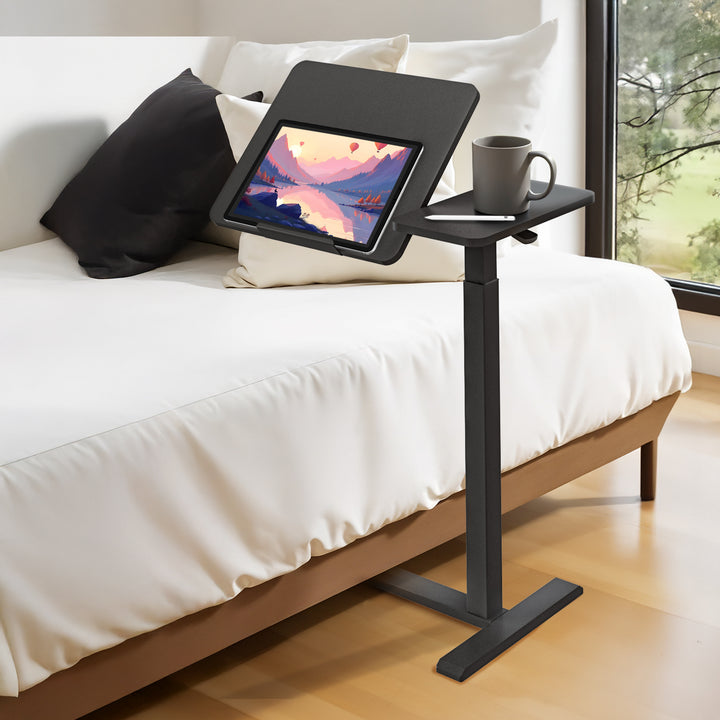 Mobilne biurko/stand na laptop Maclean, czarne, regulacja wysokości 76-109cm, max. 30kg , MC-120 B