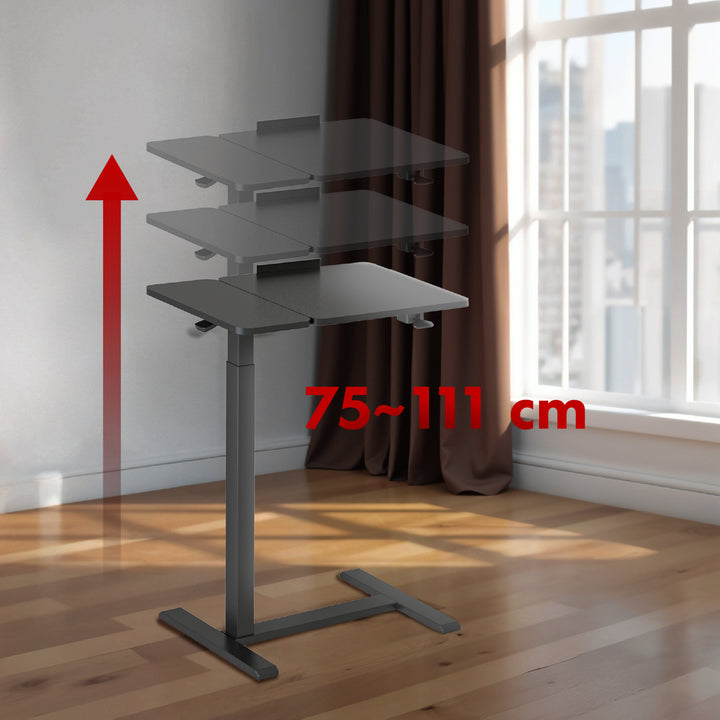 Mobilne biurko/stand na laptop Maclean, czarne, regulacja wysokości 76-109cm, max. 30kg , MC-120 B