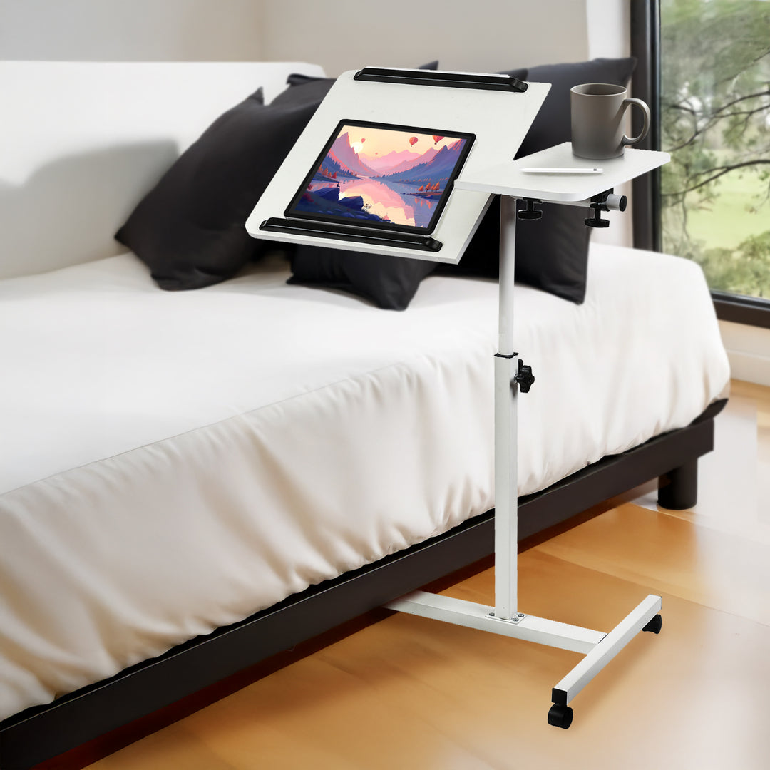 Mobilne biurko/stand na laptop Maclean, białe, regulacja wysokośc 59-89cm, max. 30kg , MC-121 W