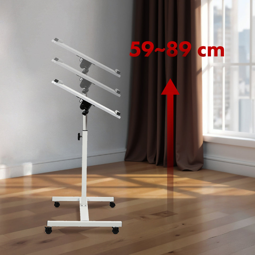 Mobilne biurko/stand na laptop Maclean, białe, regulacja wysokośc 59-89cm, max. 30kg , MC-121 W