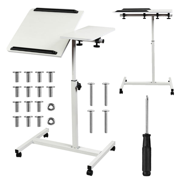 Mobilne biurko/stand na laptop Maclean, białe, regulacja wysokośc 59-89cm, max. 30kg , MC-121 W