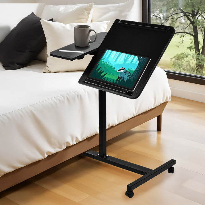 Mobilne biurko/stand na laptop Maclean, czarne, regulacja wysokośc 59-89cm, max. 30kg , MC-121 B