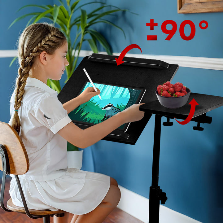 Mobilne biurko/stand na laptop Maclean, czarne, regulacja wysokośc 59-89cm, max. 30kg , MC-121 B