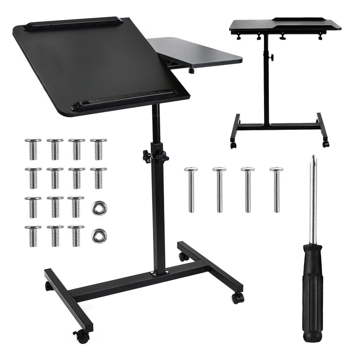 Mobilne biurko/stand na laptop Maclean, czarne, regulacja wysokośc 59-89cm, max. 30kg , MC-121 B