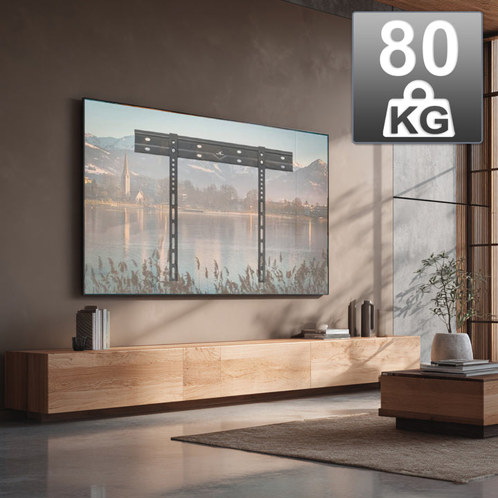 Ultra płaski uchwyt ścienny do TV Maclean, 40-85", max VESA 600x400, obciążenie do 80kg, MC-123