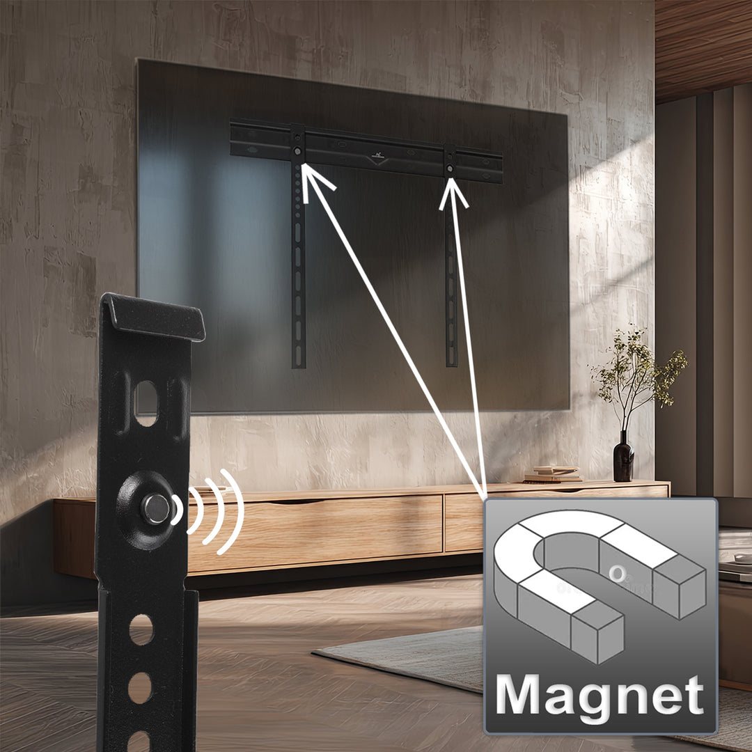 Ultra płaski uchwyt ścienny do TV Maclean, 40-85", max VESA 600x400, obciążenie do 80kg, MC-123