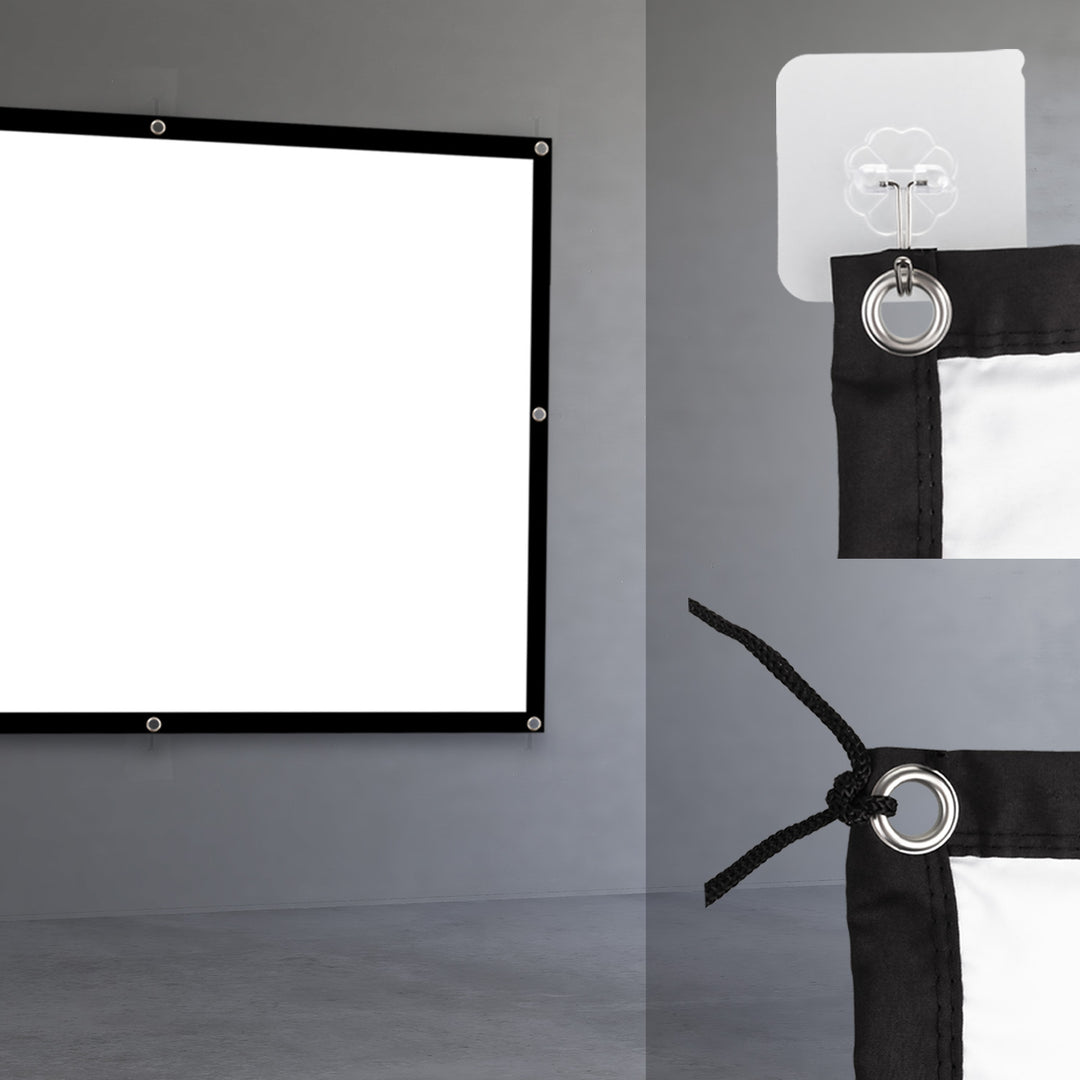 Ekran projekcyjny Maclean, 86", 175x131cm, obramowanie 25mm 4:3, haczyki do naciągu, MC-166