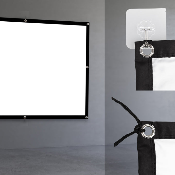 Ekran projekcyjny Maclean, 86", 175x131cm, obramowanie 25mm 4:3, haczyki do naciągu, MC-166