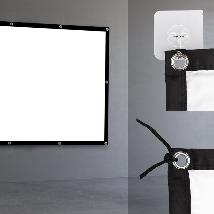 Ekran projekcyjny Maclean, 150", 330x187cm, obramowanie 25mm 16:9, haczyki do naciągu, MC-167