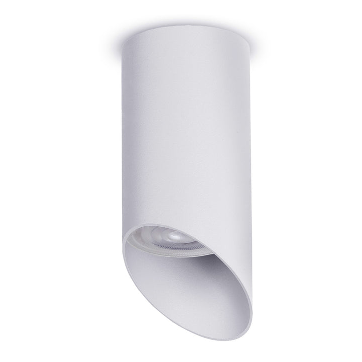 Oprawa natynkowa / tuba Maclean, punktowa, okrągła, aluminiowa, GU10, 55x130mm, kolor biały, MCE360 W+Żarówka LED GU10 7W Maclean Energy MCE437 WW ciepła biała 3000K, 220-240V~, 50/60Hz, 490 lumenów