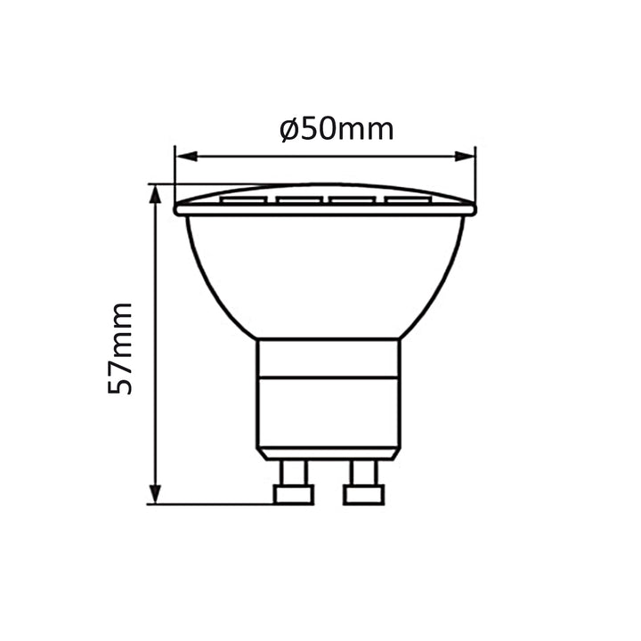 Oprawa natynkowa / tuba Maclean, punktowa, okrągła, aluminiowa, GU10, 55x130mm, kolor biały, MCE360 W+Żarówka LED GU10 7W Maclean Energy MCE437 WW ciepła biała 3000K, 220-240V~, 50/60Hz, 490 lumenów