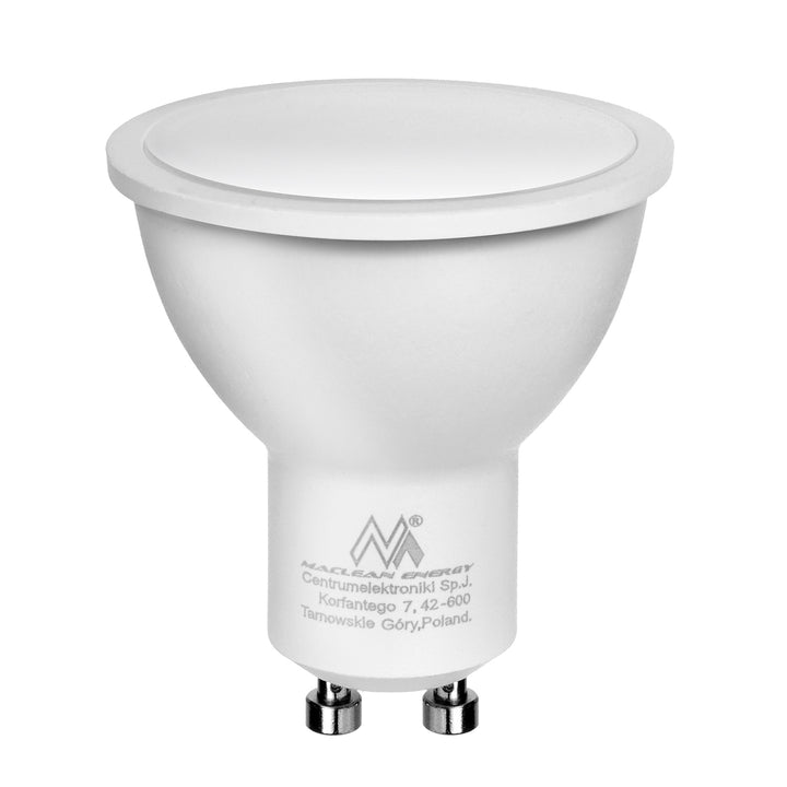 Oprawa natynkowa / tuba Maclean, punktowa, okrągła, aluminiowa, GU10, 55x130mm, kolor biały, MCE360 W+Żarówka LED GU10 7W Maclean Energy MCE437 NW neutralna biała 4000K, 220-240V~, 50/60Hz, 490 lumenów