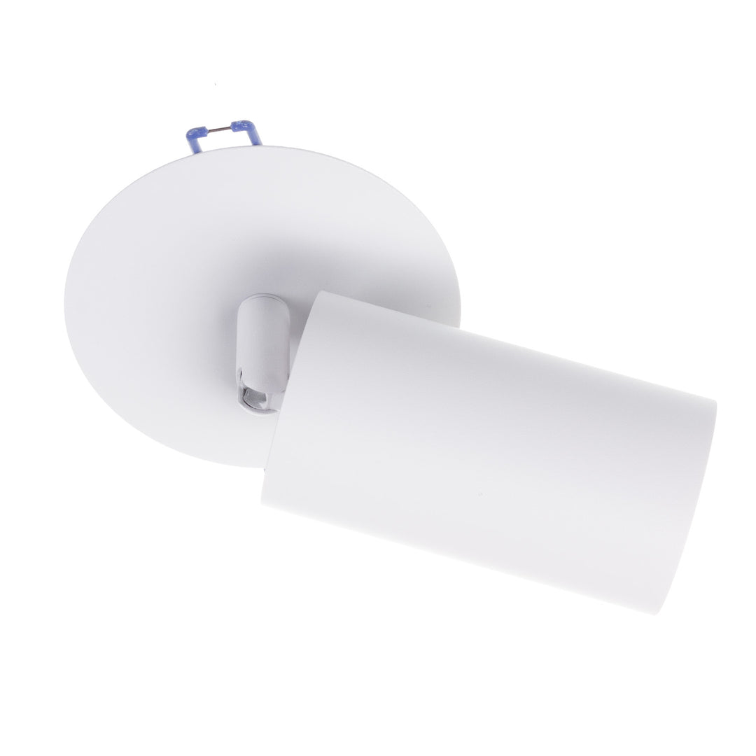 Oprawa podtynkowa / tuba Maclean, punktowa, okrągła, aluminiowa, GU10, 55x130mm, kolor biały, MCE364 W + Żarówka LED GU10 7W Maclean Energy MCE437 WW ciepła biała 3000K, 220-240V~, 50/60Hz, 490lm