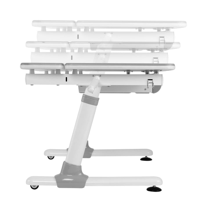 Biurko dla dzieci ergonomiczne z regulacją wysokości Ergo Office, szare, max 100kg, ER-417 2cz +Krzesło ergonomiczne dla dzieci Ergo Office, regulowany zagłówek, regulowana wysokość, max 75kg, ER-484N