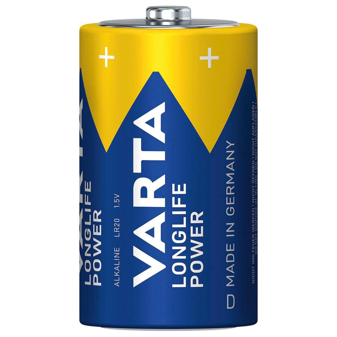 VARTA Longlife Power, 2 baterie alkaliczne, rozmiar D / R20, 1,5V