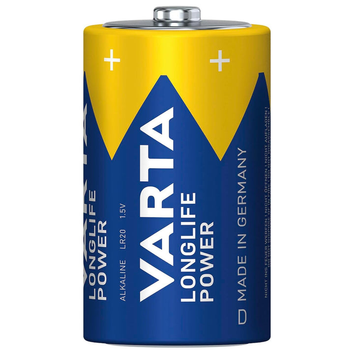 VARTA Longlife Power, 2 baterie alkaliczne, rozmiar D / R20, 1,5V