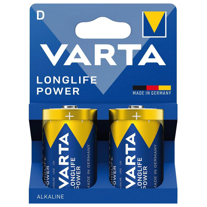 VARTA Longlife Power, 2 baterie alkaliczne, rozmiar D / R20, 1,5V