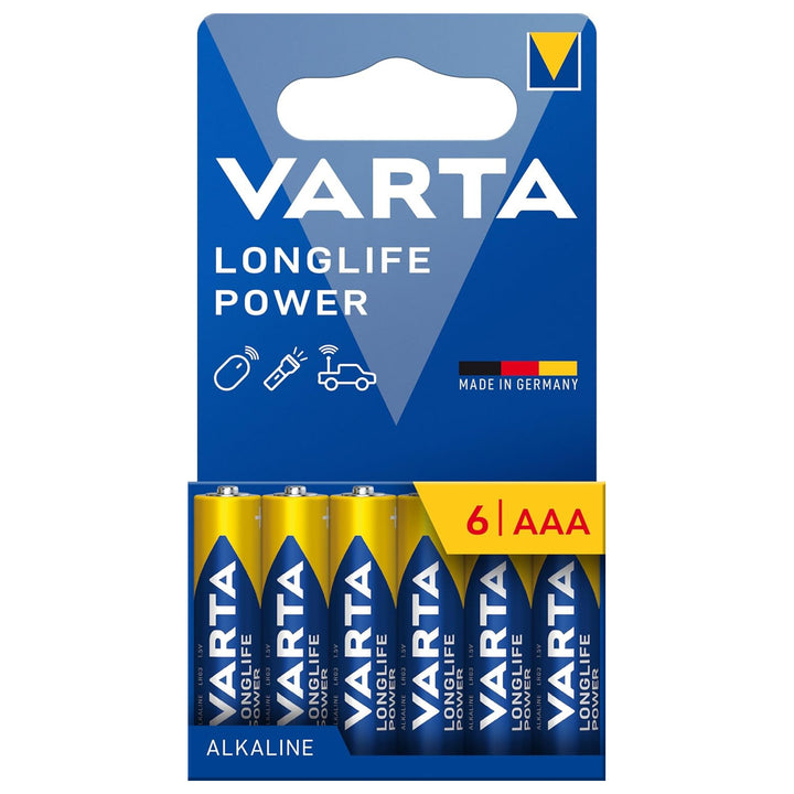 VARTA Longlife Power, 6 baterii alkalicznych AAA, LR03, 1,5V