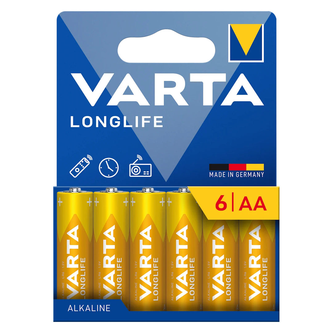 6x bateria alkaliczna 1,5V LR6 AA Varta Longlife blister