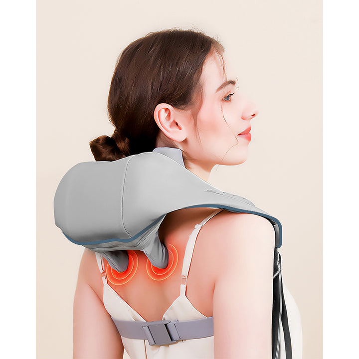 Masażer ramion i karku. Shiatsu, imitacja dłoni 5D, 6 głowic masujących, 3 tryby, 3 prędkości, Bezprzewodowy, port ładowania USB-C NECK & SHOULDERS MASSAGER