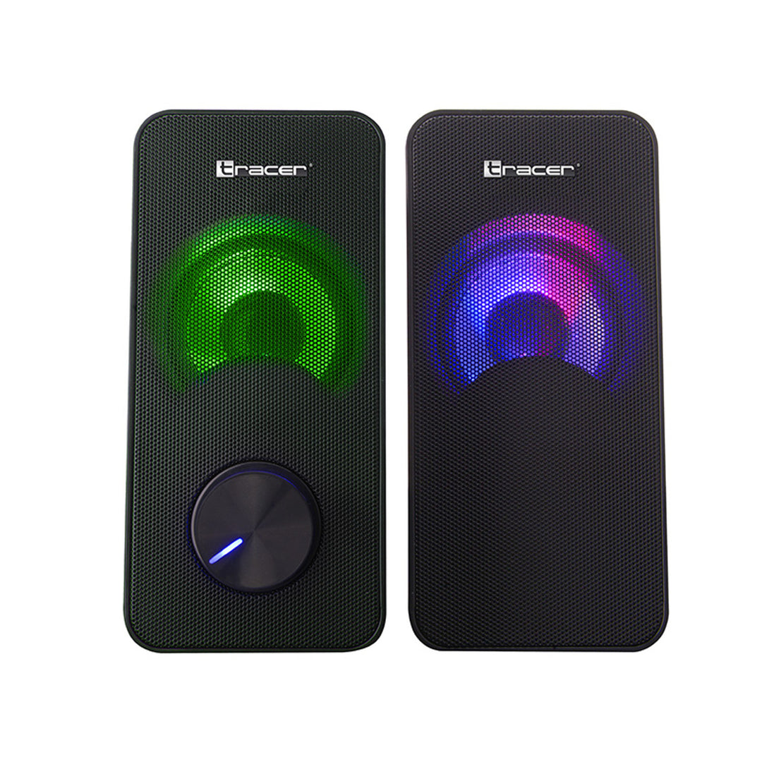 Głośniki Tracer, podświetlenie RGB, 6 W RMS, zasilanie USB, Loop