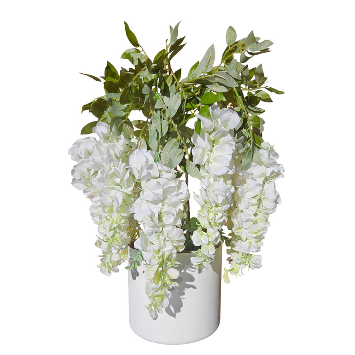 Sztuczna wisteria Damich, kwiaty 3 pędowe, 9 kwiatostanów, 9pwb