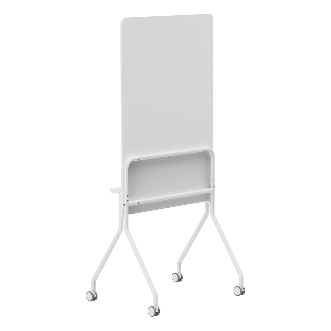 Mobilna tablica suchościeralna Ergo Office, orientacja pionowa, biała, jednostronna, z półką, wymiary tablicy 1190x790mm, ER-305