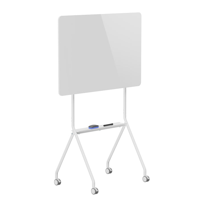 Mobilna tablica suchościeralna Ergo Office, orientacja pozioma, biała, jednostronna, z półką, wymiary tablicy 1190x790mm, ER-306