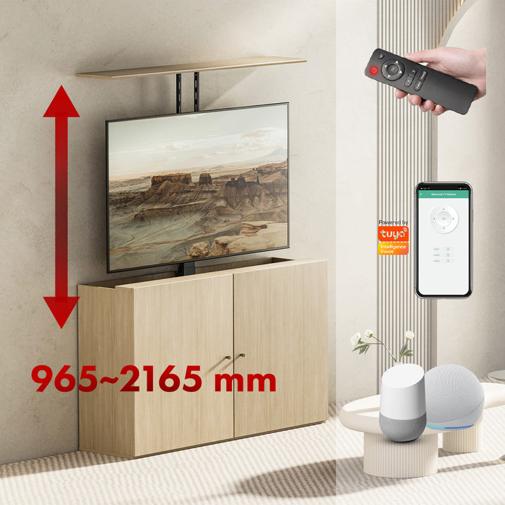 Uchwyt elektryczny sufitowo-podłogowy, wysuwany Maclean, 43''-88'', VESA 600x400, max 60kg, 100-240V AC,50/60Hz; MC-125