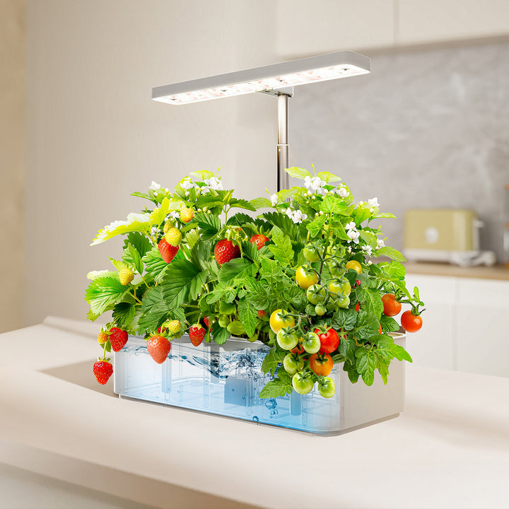 Inteligentny System wewnętrznej uprawy roślin GreenBlue, doniczka SMART, pojemność 4L, na 12 roślin, diody LED full spectrum, GB133