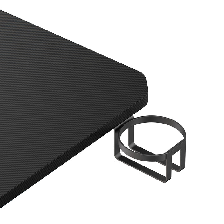 Biurko gamingowe NanoRS, czarne, z uchwytem na słuchawki i kubek, max. 75kg, wymiary 1200x600x750mm, RS101