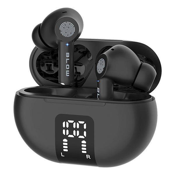 Słuchawki bezprzewodowe BLOW, Bluetooth 5.3, wyświetlacz LED, system ENC, PRO ENC BLACK