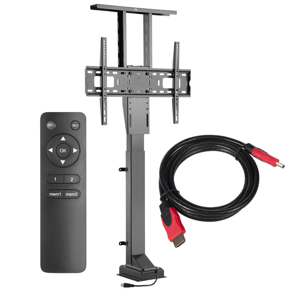 Uchwyt elektryczny wysuwany do telewizora Maclean, 37''-65'', VESA 600x400, max 50kg, MC-866 + KABEL PRZEWÓD HDMI 2.0 4K 3D UHD 1.8m MIEDŹ 48 bit