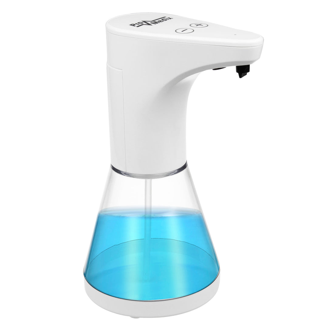 Automatyczny dozownik Promedix, pojemnik dyspenser do płynnych mydeł, płynów dezynfekujących, 480ml, 4xAA PR-530 + 4x baterie Varta Industrial LR6/AA R-06