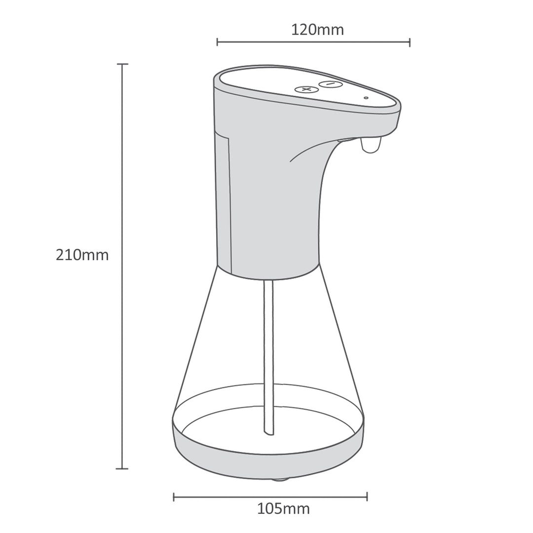 Automatyczny dozownik Promedix, pojemnik dyspenser do płynnych mydeł, płynów dezynfekujących, 480ml, 4xAA PR-530 + 4x baterie Varta Industrial LR6/AA R-06