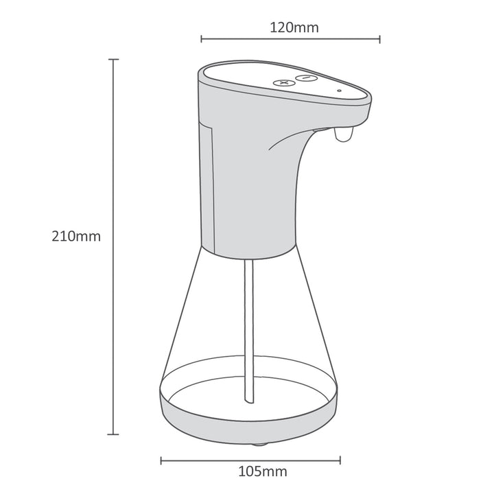 Automatyczny dozownik Promedix, pojemnik dyspenser do płynnych mydeł, płynów dezynfekujących, 480ml, 4xAA PR-530 + 4x baterie Varta Industrial LR6/AA R-06
