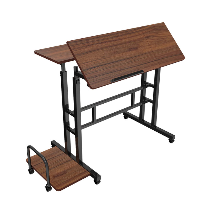 Mobilne biurko stolik na laptop Maclean, czarne, blat 80x60cm, 50kg max, regulacja wysokości 67-115 cm, MC-124 B