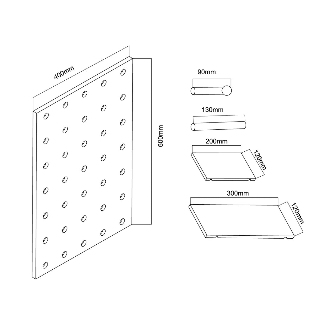Drewniana tablica organizer Maclean, kolor jasne drewno, 40x60 cm, max. 20 kg, MC-130 WD