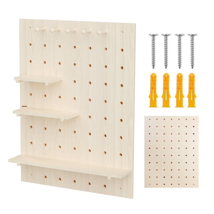 Drewniana tablica organizer Maclean, kolor jasne drewno, 60x80 cm, max. 20 kg, MC-131 WD