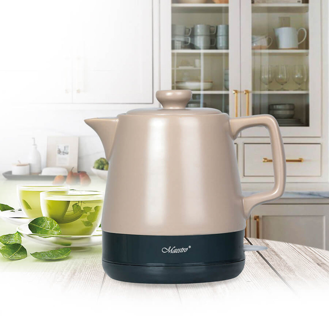 Czajnik elektryczny ceramiczny 1l Maestro MR-071 Beige 1000W, wtyczka UK